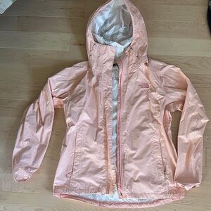 Light Pink North Face Hooded Rain Jacket